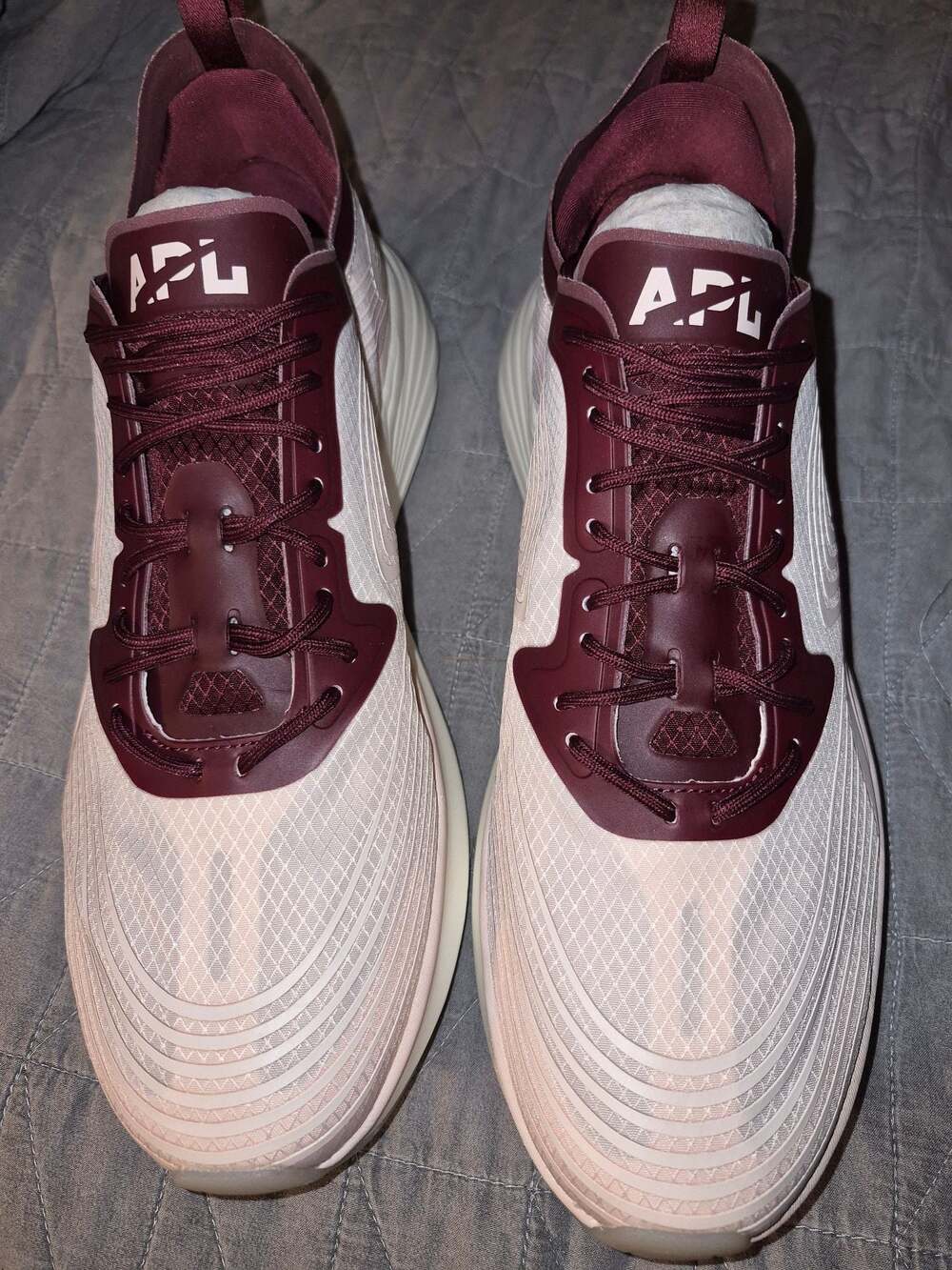 APL Athletic Propulsion Labs Men's Streamline Sneakers Creme/Burgundy/White Size